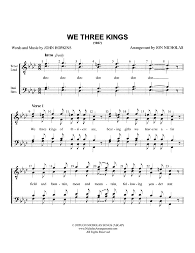 We Three Kings (arr. Jon Nicholas)