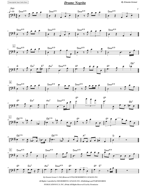 Drume Negrita (arr. juan carlos esteve/Gran Coda)