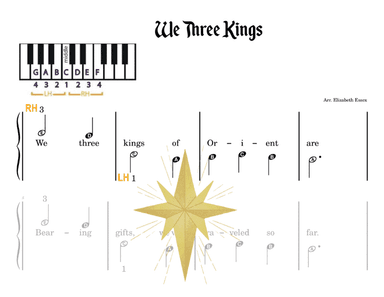 We Three Kings - Pre-staff Alpha Notation (arr. Elizabeth Essex)