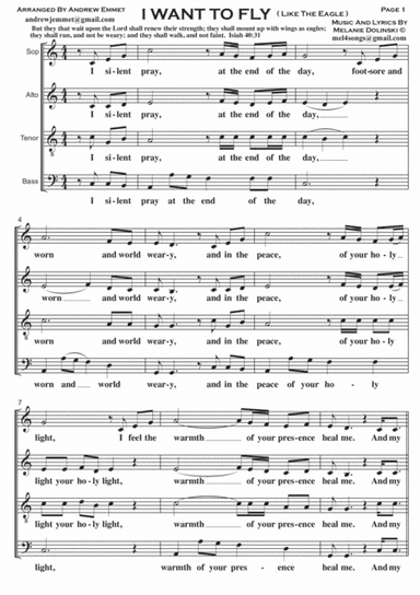 I Want To Fly A Cappella SATB
