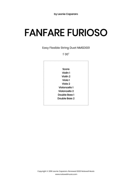 Fanfare Furioso (Flexible string duet)