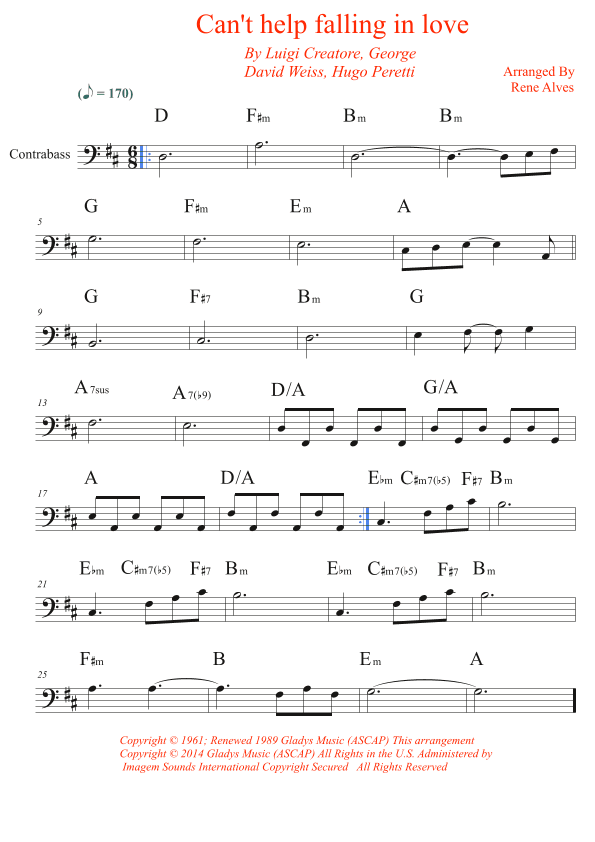Can't Help Falling In Love (arr. Rene Alves)