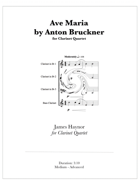 Ave Maria for Clarinet Quartet (arr. James Haynor)