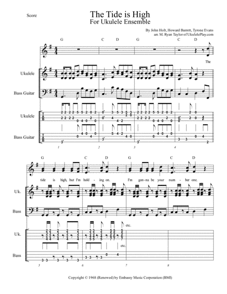 The Tide Is High (arr. Vocal Works)