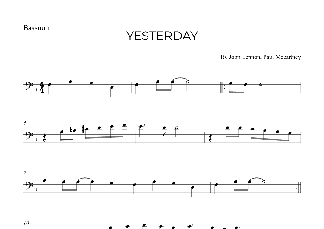 Yesterday (arr. Alex Nunes Rodrigues)