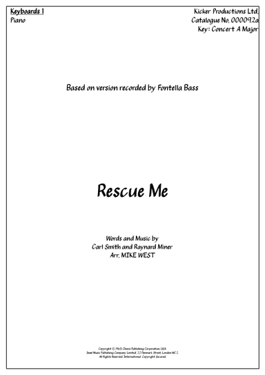Rescue Me (arr. Mike West)