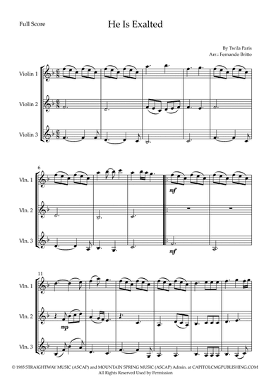 He Is Exalted (arr. Fernando Britto)