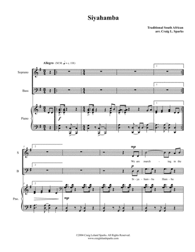 Siyahamba (arr. Craig Leland Sparks)