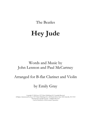Hey Jude (arr. Emily Gray)