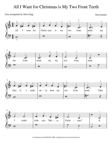 All I Want For Christmas Is My Two Front Teeth (arr. Aleta Clegg)