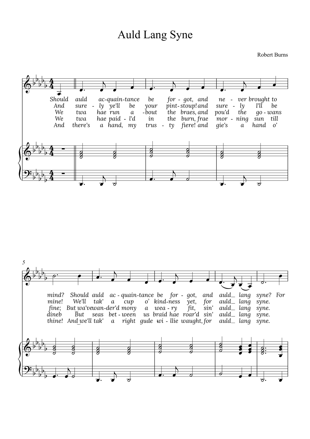 Auld Lang Syne (arr. Alex Nunes Rodrigues)