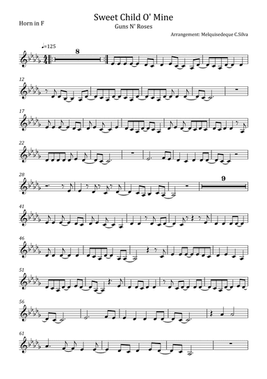 Sweet Child O' Mine (arr. Melquisedeque C.Silva)