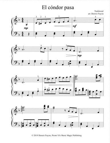 El cóndor pasa (arr. Dennis Frayne)