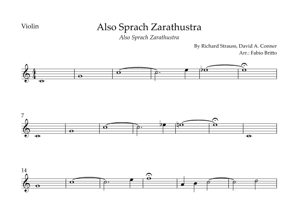 Also Sprach Zarathustra (arr. Fabio Britto)
