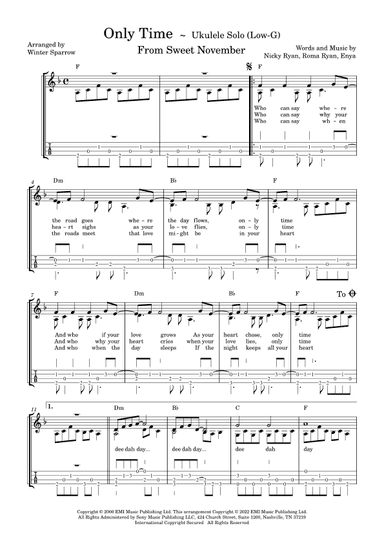 Only Time (arr. Winter Sparrow)