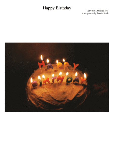 Happy Birthday (arr. Ronald James Karle)
