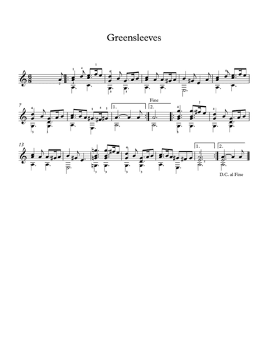 Greensleeves - Acoustic Guitar Classic Fingerstyle (arr. Milan Mitic)