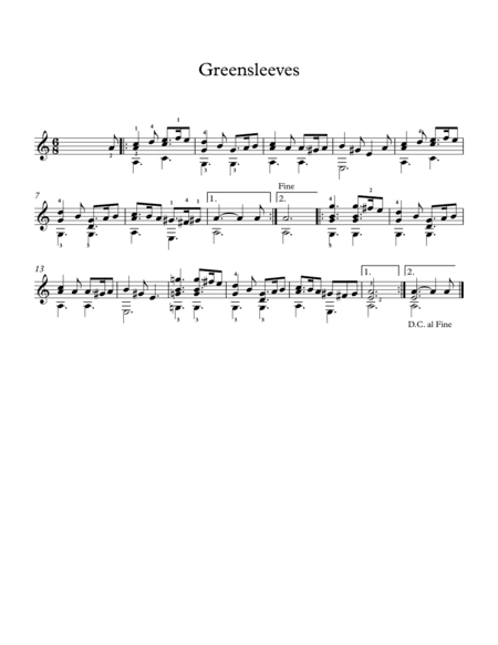 Greensleeves - Acoustic Guitar Classic Fingerstyle (arr. Milan Mitic)
