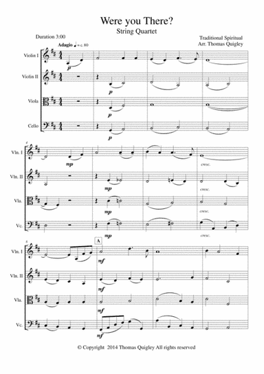 Were You There? (arr. Thomas Quigley)