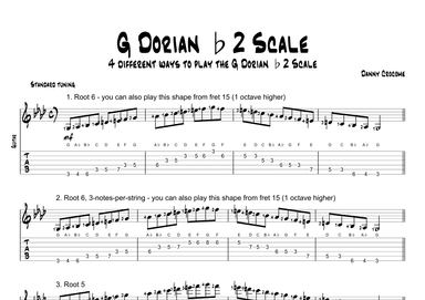 G Dorian b2 Scale (4 Ways to Play)