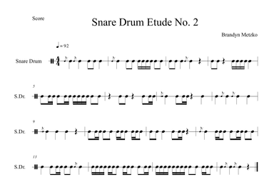Snare Drum Etude No. 2