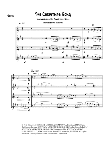 The Christmas Song (Chestnuts Roasting On An Open Fire) (arr. Jack Sharretts)