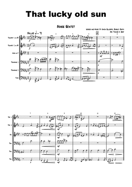 That Lucky Old Sun (arr. Thomas H. Graf)