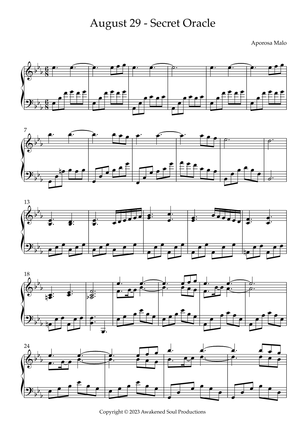 August 29 - Secret Oracle