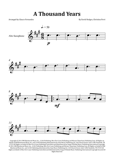 A Thousand Years (arr. Glauco Fernandes)