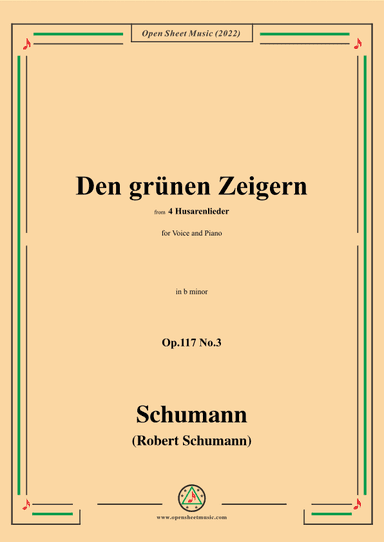 Schumann-Den grunen Zeigern,Op.117 No.3,in b minor (arr. OSM Press)