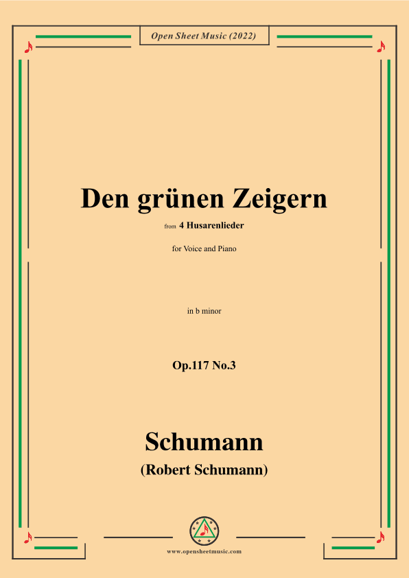 Schumann-Den grunen Zeigern,Op.117 No.3,in b minor (arr. OSM Press)