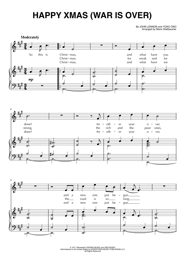 Happy Xmas (war Is Over) (arr. Mario Stallbaumer)