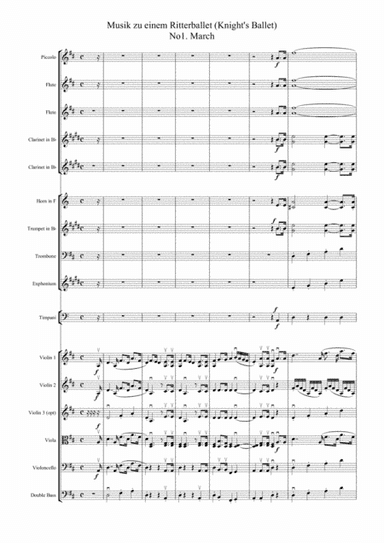 Beethoven's A Knight's Ballet (for amateur or school orchestra) (arr. P.J.Moutoussi)
