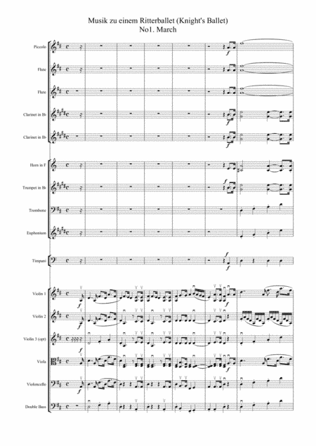 Beethoven's A Knight's Ballet (for amateur or school orchestra) (arr. P.J.Moutoussi)