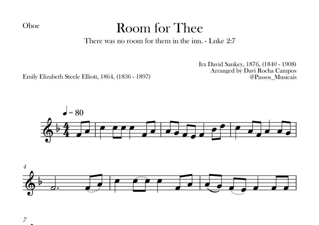 Room for Thee (arr. Davi Rocha Campos)