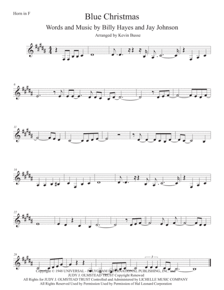 Blue Christmas (arr. Kevin Busse)