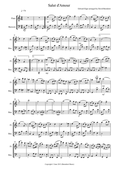 Salut d’Amour for Flute and Bassoon (arr. David Burndrett)