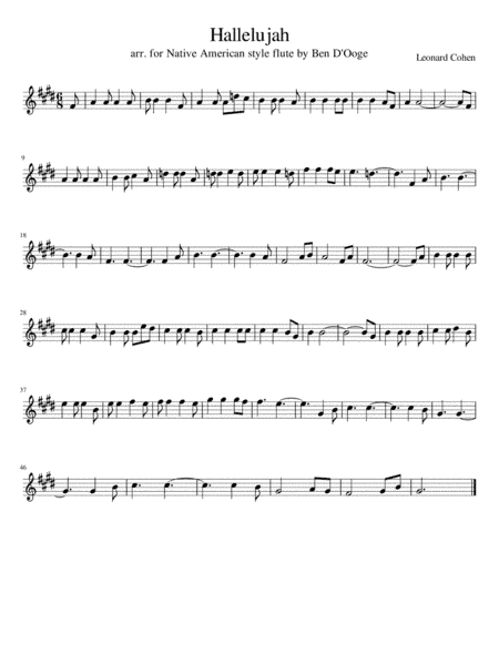 Hallelujah (arr. Ben D'Ooge)
