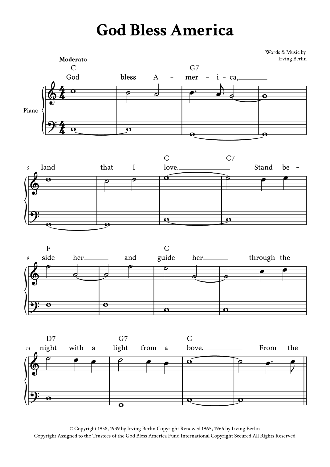 God Bless America ® (arr. Yuri Noronha)