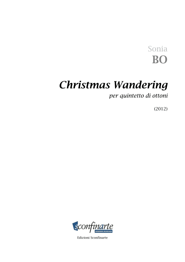 Sonia Bo: CHRISTMAS WANDERING (ES 857)  - Score Only