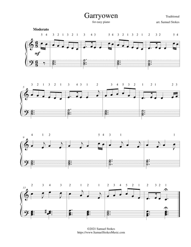 Garryowen - for easy piano (arr. Samuel Stokes)