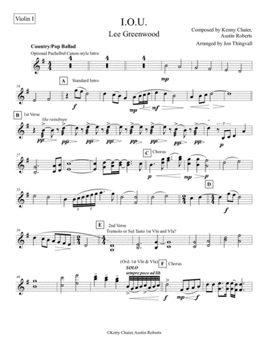 I.o.u. (arr. Jon Thingvall)