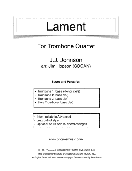 Lament (arr. Jim Hopson)