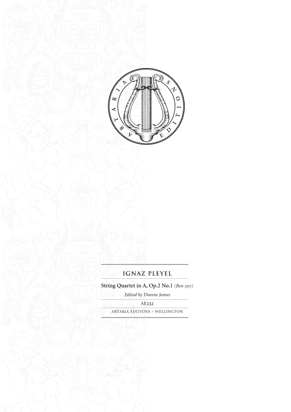 String Quartet in A major, Op. 2, No. 1 (Benton 307) - Score Only (arr. Artaria Editions)