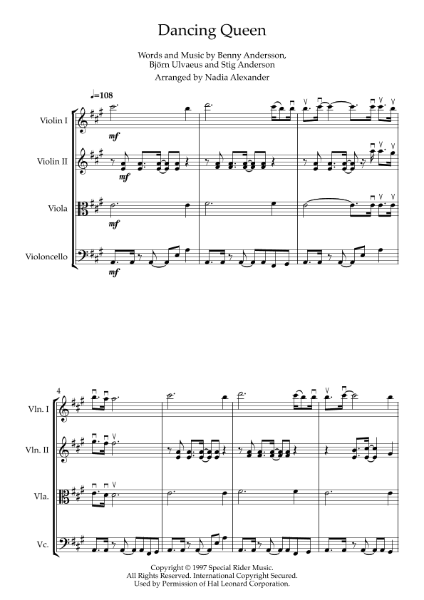 Dancing Queen (arr. Nadia Alexander)