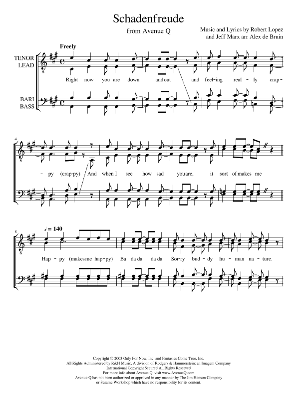 Schadenfreude (arr. Alexander de Bruin)