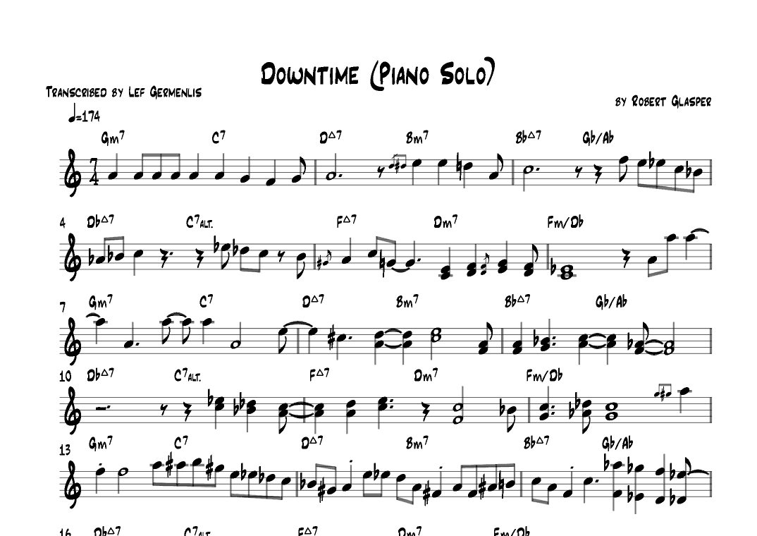 Downtime (arr. Lef Germenlis)