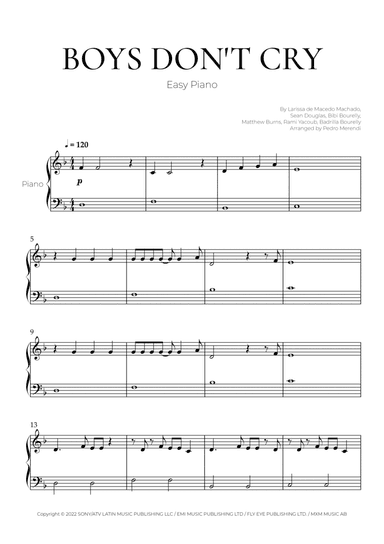 Boys Don't Cry (arr. Pedro Merendi)