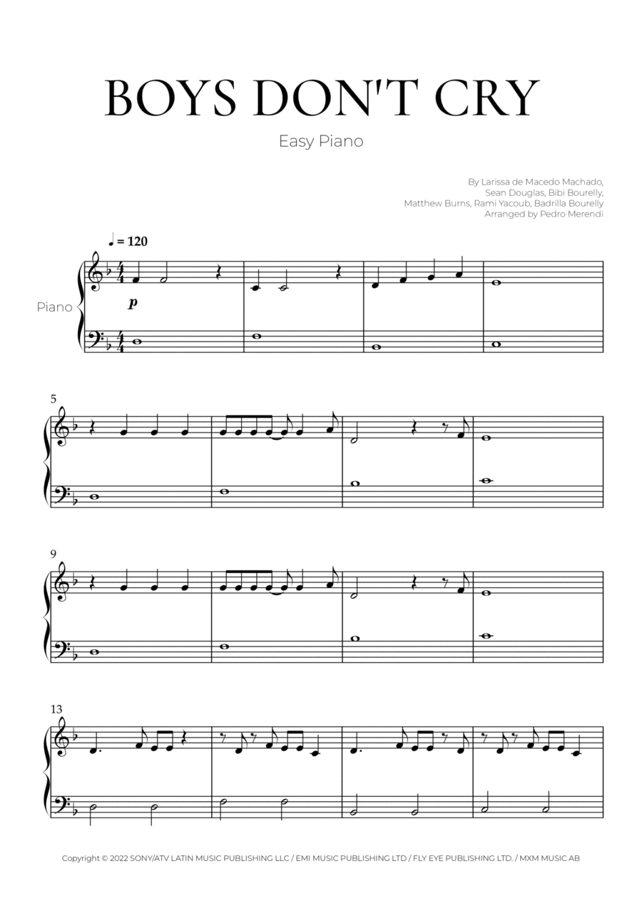 Boys Don't Cry (arr. Pedro Merendi)