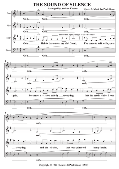 The Sound Of Silence (arr. Andrew Emmet)